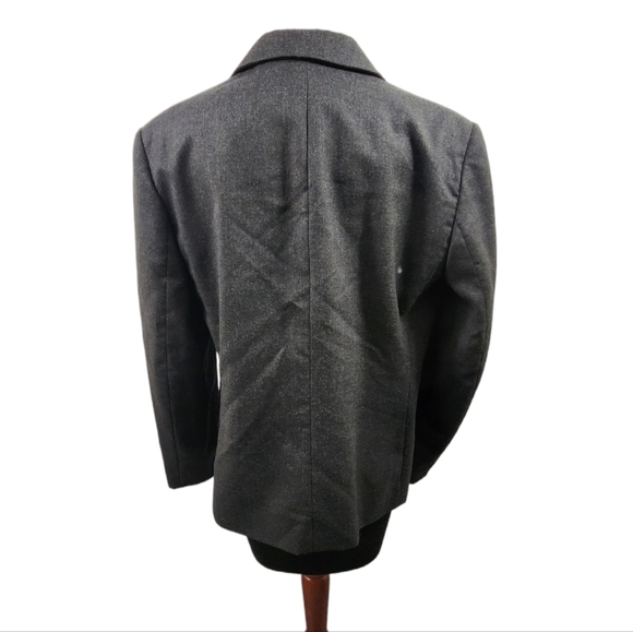 ❤️ WOMEN'S TALBOTS ZIP UP BLAZER / JACKET SIZE 14 - CHARCOAL GRAY - 100% WOOL ❤️ - Picture 3 of 12